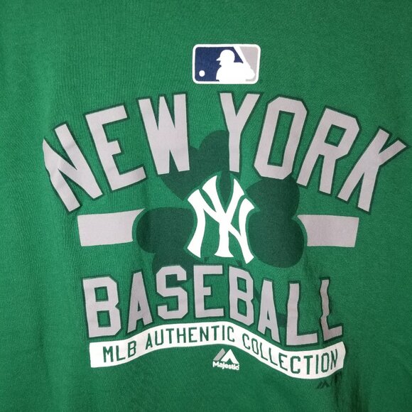New York Yankees Mens XL Green Irish St. Patricks Majestic MLB 2019 - Picture 3 of 4